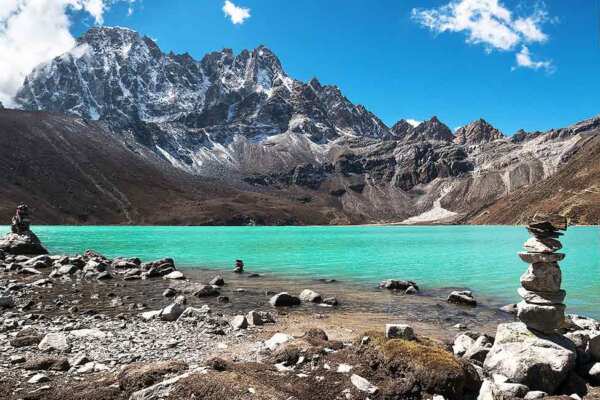 Nepal mountain lake